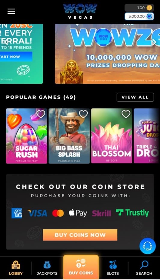 WOW Vegas online casino review 2023 3 casino review of wow vegas